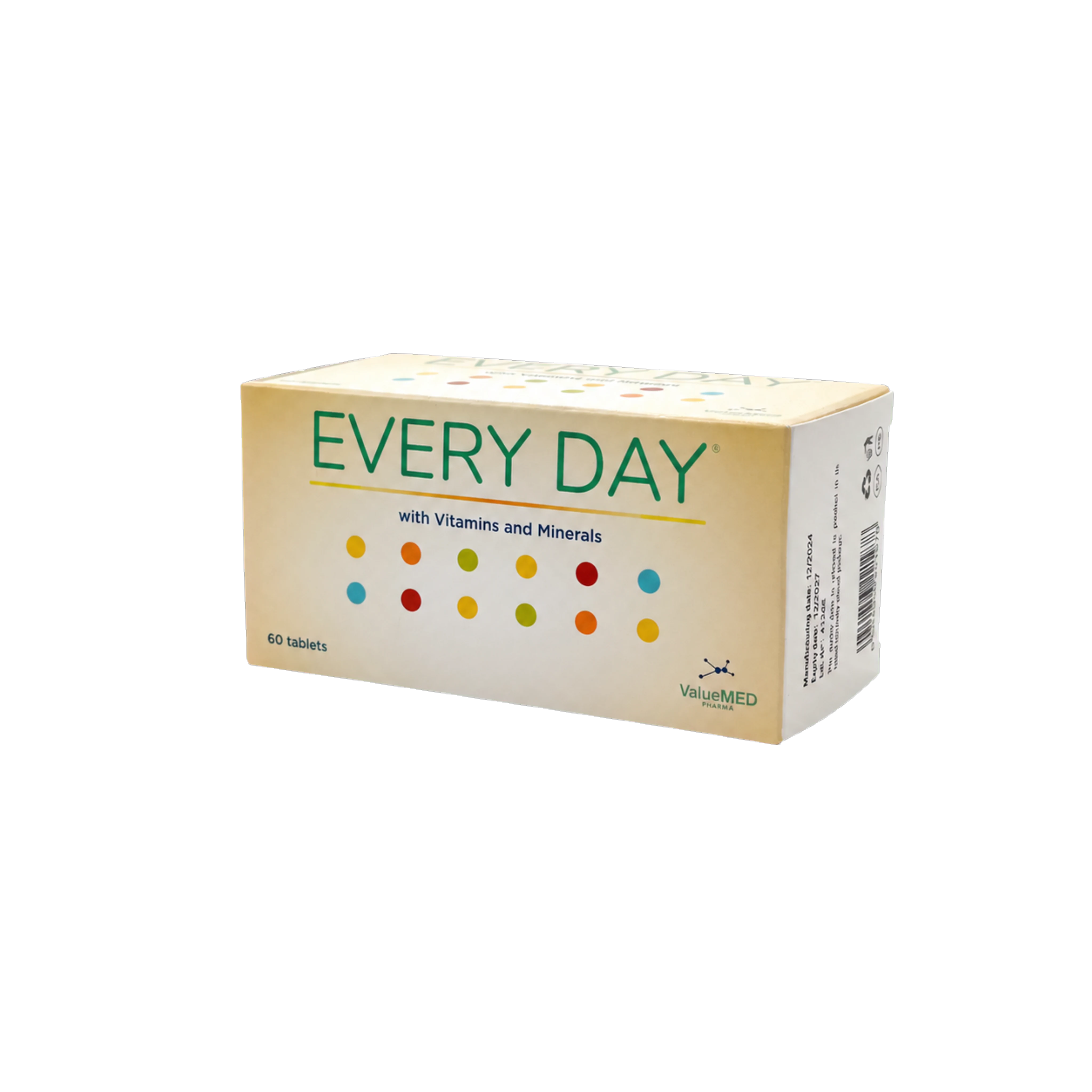 ValueMed Every Day Multivitamin 60 Tablets فاليو ميد إيفري داي ملتي فيتامين 60 قرص