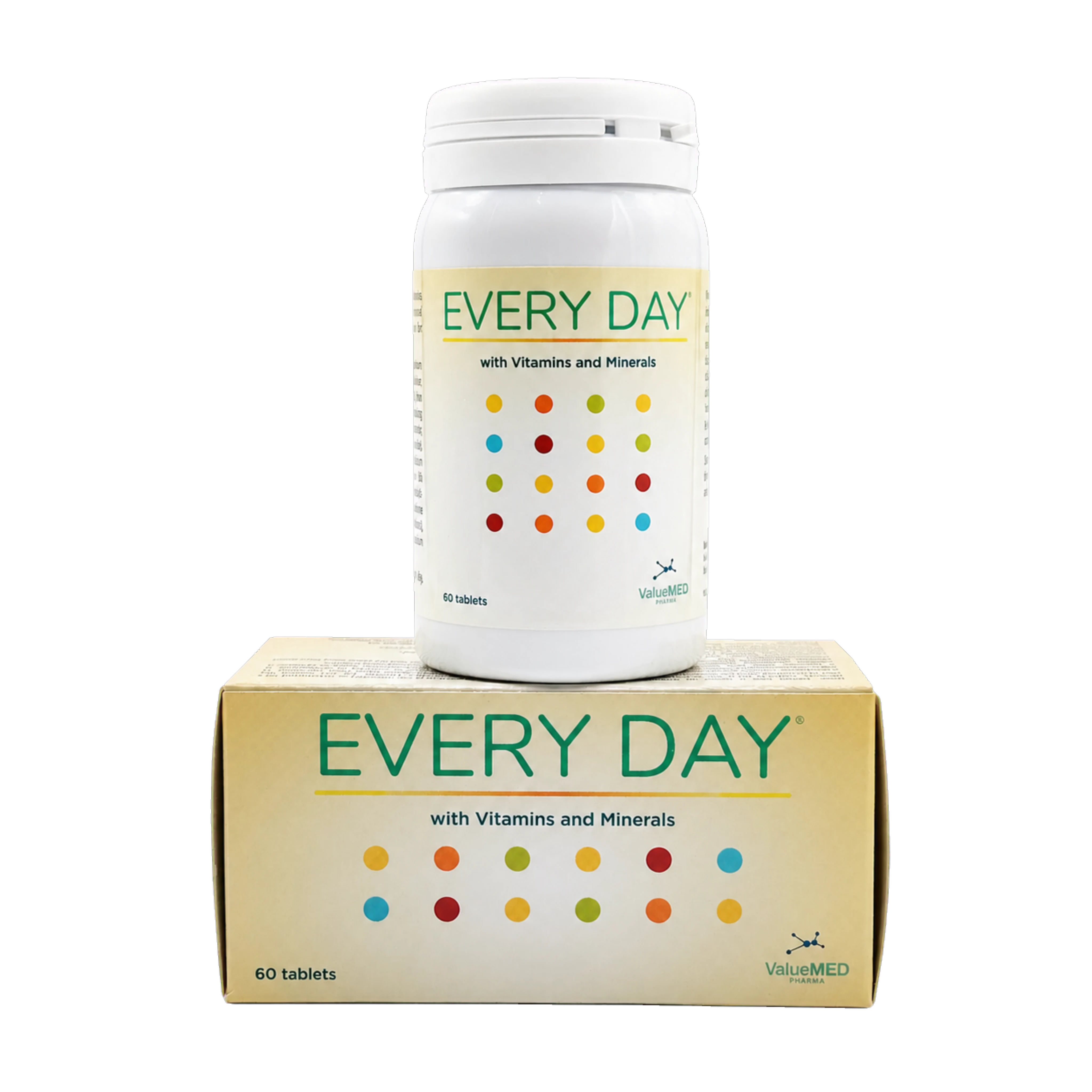 ValueMed Every Day Multivitamin 60 Tablets فاليو ميد إيفري داي ملتي فيتامين 60 قرص