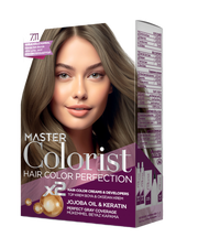 Master Colorist Premium Cream Hair Dye 7.11 Intense Ash Blonde - ماستر كولوريست بريميوم كريم صبغة شعر 7.11 أشقر رمادي مكثف