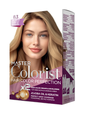 Master Colorist Premium Cream Hair Dye 8.3 Honey Foam - ماستر كولوريست بريميوم كريم صبغة شعر 8.3 أشقر عسلي