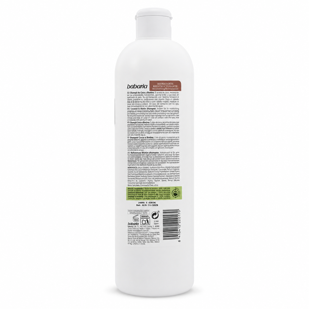 Babaria Coconut Shampoo 700ml - شامبو باباريا بجوز الهند ٧٠٠ مل