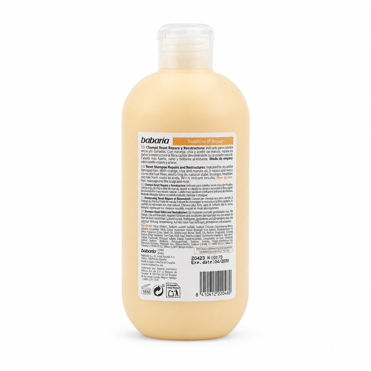 Babaria Color Capture Shampoo 500ml  شامبو باباريا لحماية لون الشعر المصبوغ ٥٠٠ مل