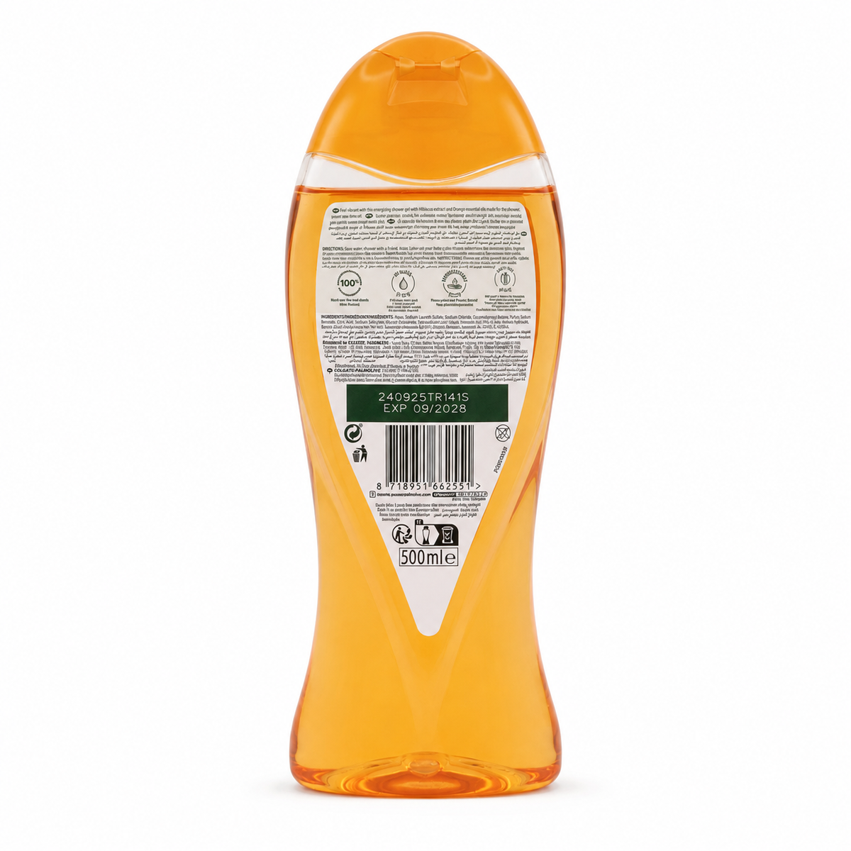 Palmolive Aroma Sensations Feel The Energy Shower Gel with Hibiscus Extract and Orange Essential Oil 500ml - جل استحمام بالموليف أروما سينسيشنز فيل ذا إنرجي بخلاصة الكركديه وزيت البرتقال العطري ٥٠٠ مل