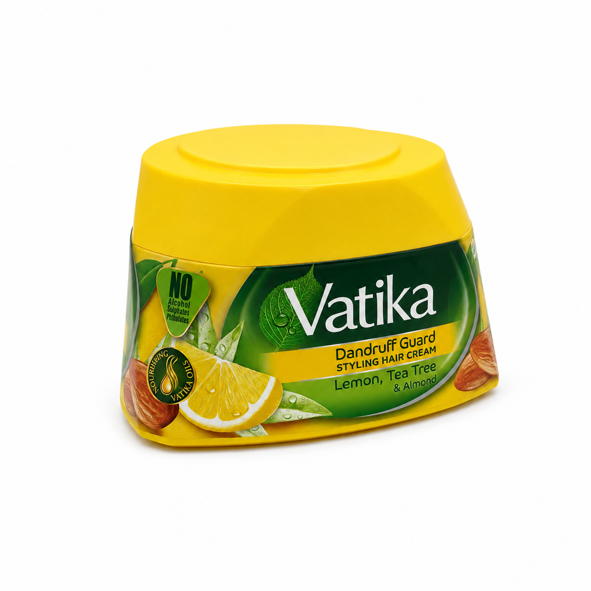 Vatika Dandruff Guard Styling Hair Cream Lemon Tea Tree & Almond 140 ml - فاتيكا داندروف جارد كريم تصفيف الشعر بالليمون وشجرة الشاي واللوز ١٤٠ مل