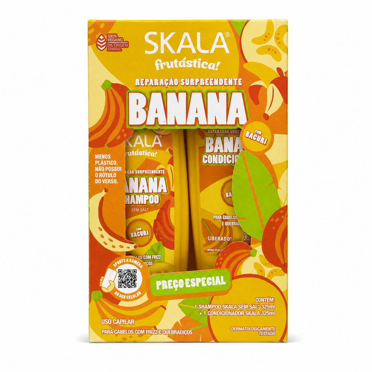 Skala Frutástica Banana Shampoo and Conditioner Kit 325 ml - مجموعة سكالا فروتاستيكا بالموز شامبو وبلسم ٣٢٥ مل