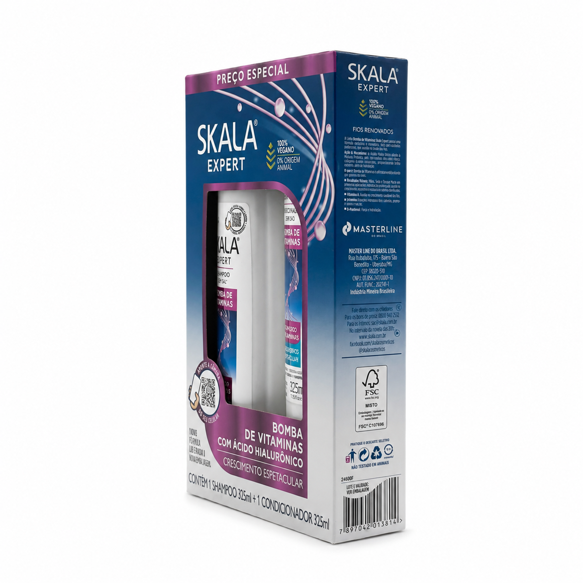 Skala Expert Bomba de Vitaminas Shampoo and Conditioner Kit 325ml Each - طقم شامبو وبلسم سكالا إكسبرت بومبا دي فيتاميناس ٣٢٥ مل لكل عبوة
