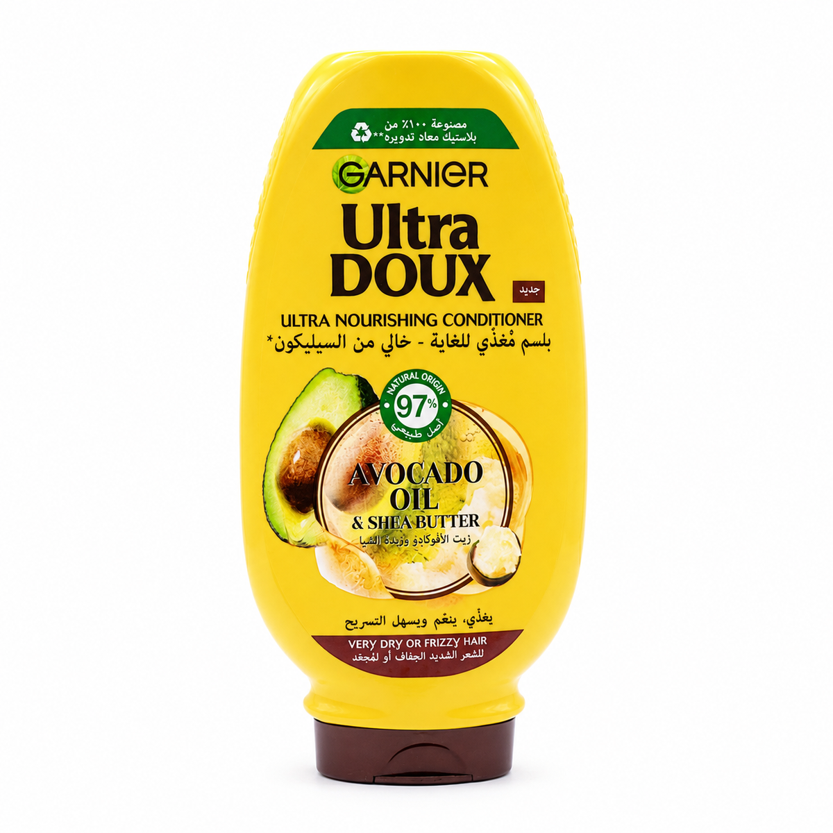 Garnier Ultra Doux Avocado Oil & Shea Butter Nourishing Conditioner 360 ml - غارنييه ألترا دو بلسم مغذ بزيت الأفوكادو وزبدة الشيا ٣٦٠ مل