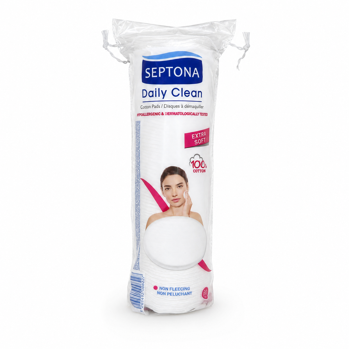 Septona Daily Clean Cotton Pads 80 Pieces - قطع سيبتونا ديلي كلين القطنية ٨٠ قطعة