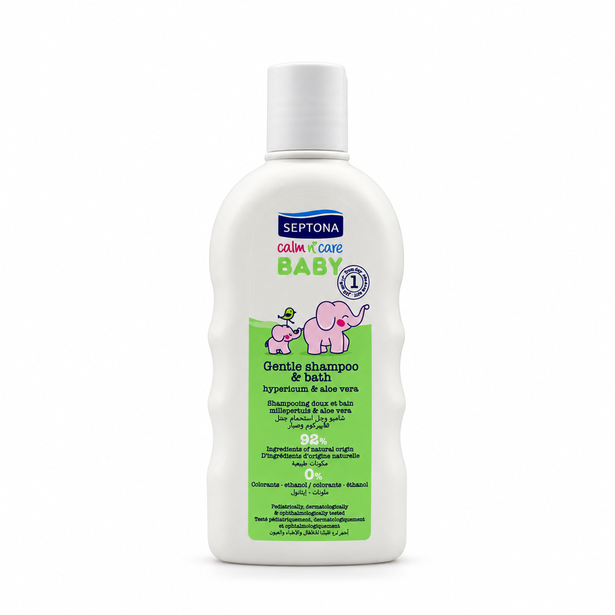 Septona Calm N Care Baby Gentle Shampoo & Bath Aloe Vera - سيبتونا كالم إن كير بيبي شامبو وجل استحمام لطيف للأطفال بالصبار