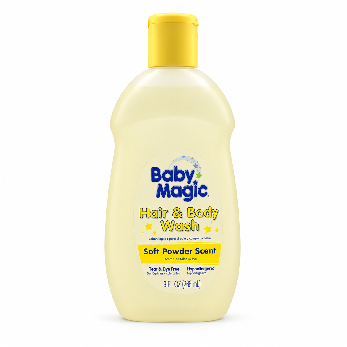 Baby Magic Hair & Body Wash Soft Powder Scent 266ml - بيبي ماجيك غسول الشعر والجسم برائحة البودرة الناعمة ٢٦٦ مل