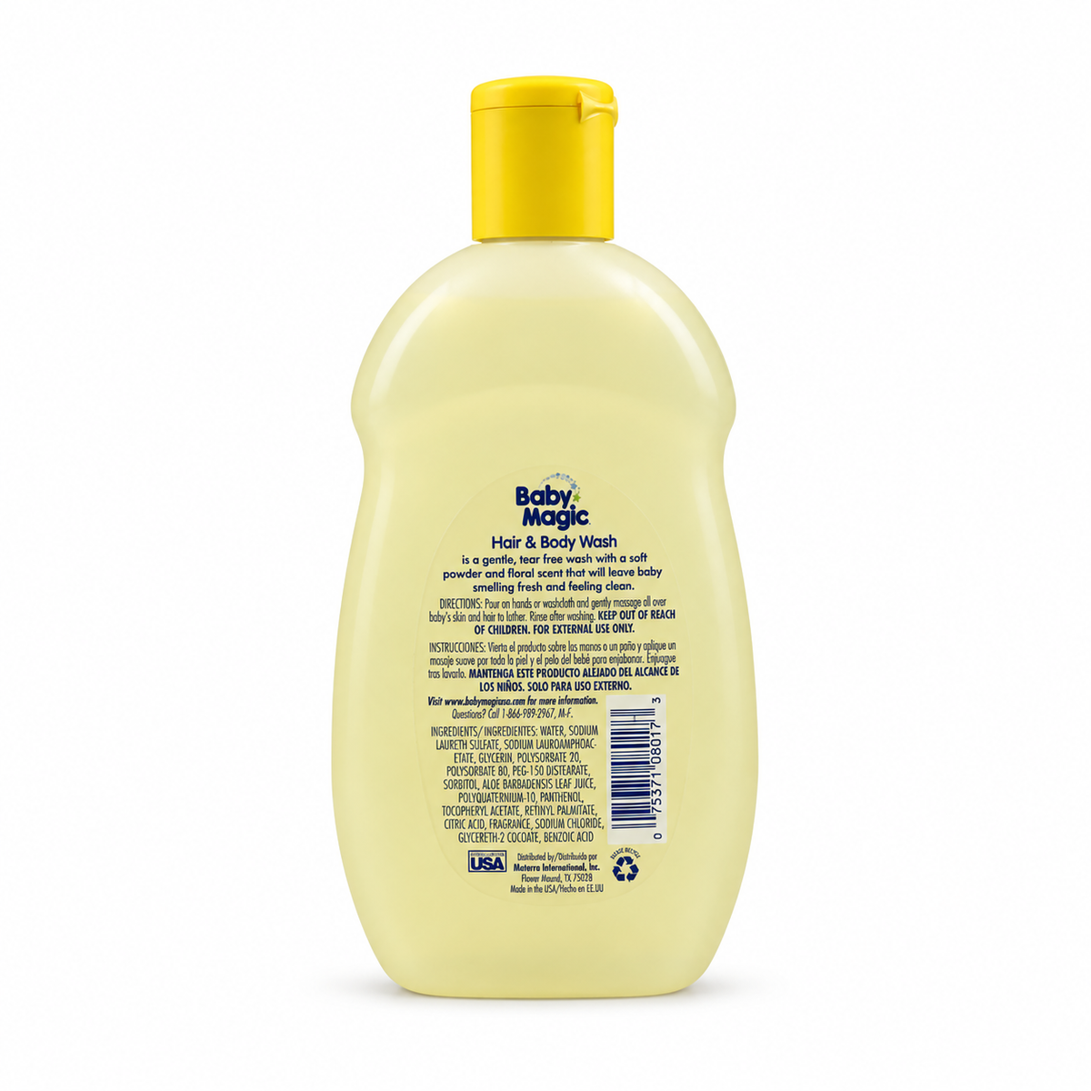 Baby Magic Hair & Body Wash Soft Powder Scent 266ml - بيبي ماجيك غسول الشعر والجسم برائحة البودرة الناعمة ٢٦٦ مل