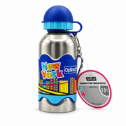 Optimal Stainless Steel Non-Spill Water Bottle 12+ Months 350 ml - أوبتيمال زجاجة ماء ستانلس ستيل مانعة للانسكاب من عمر ١٢ شهرًا فأكثر ٣٥٠ مل