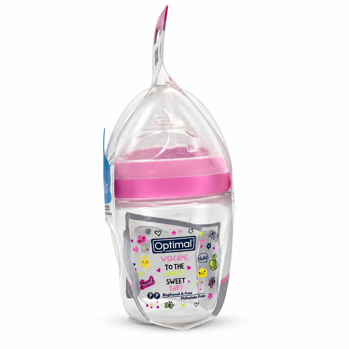 Optimal Mamilla Feeding Bottle with Double Anti-Colic System 0–6 Months 210 ml - أوبتيمال ماميلا رضاعة بنظام مزدوج مضاد للمغص من الولادة حتى ٦ أشهر ٢١٠ مل