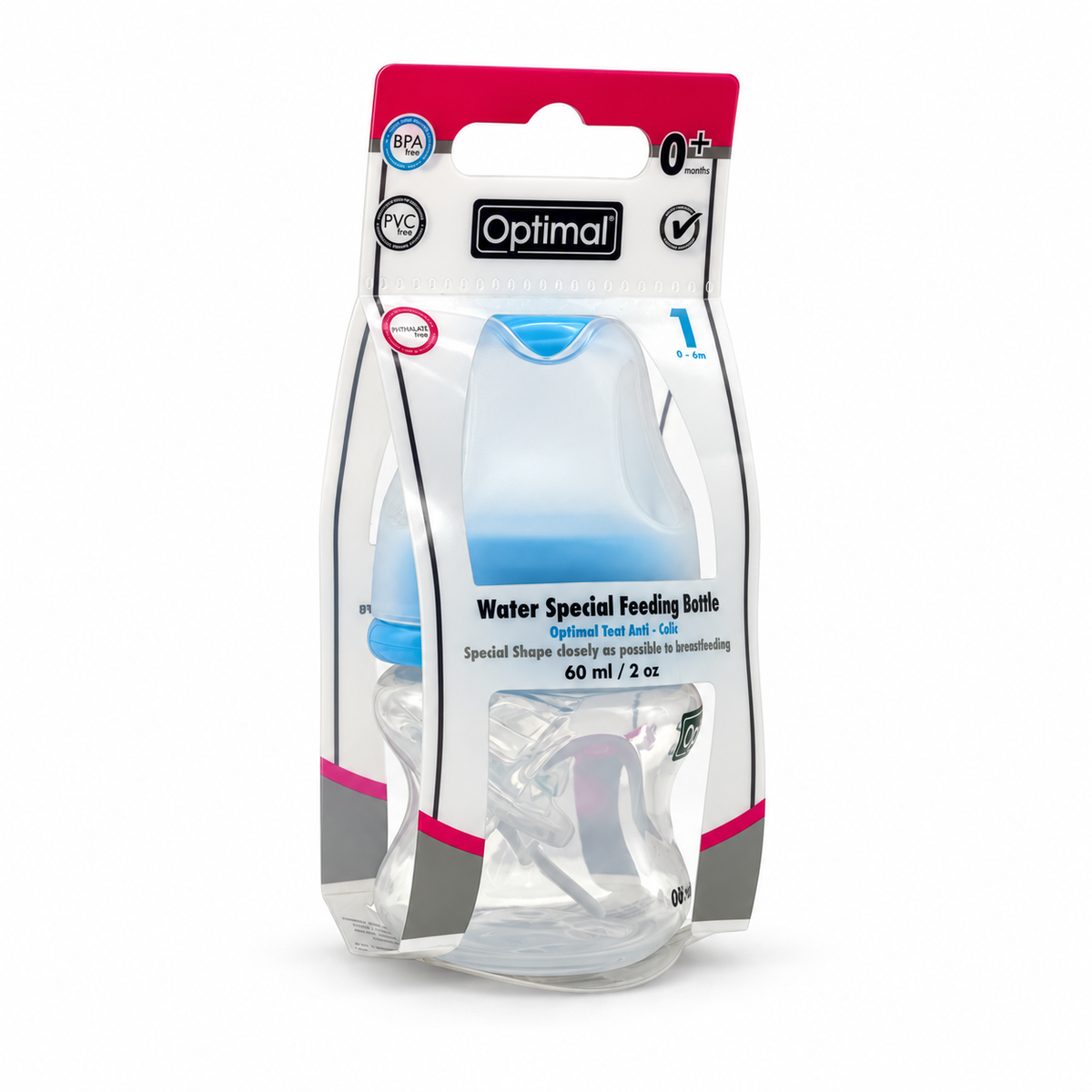 Optimal Water Special Feeding Bottle 60 ml - أوبتيمال ووتر سبيشال رضاعة ٦٠ مل