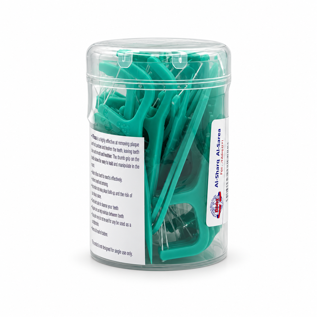 Disposable Dental Floss Picks Mint Flavor 50 PCS - أعواد خيط أسنان بنكهة النعناع للاستخدام مرة واحدة  ٥٠ قطعة