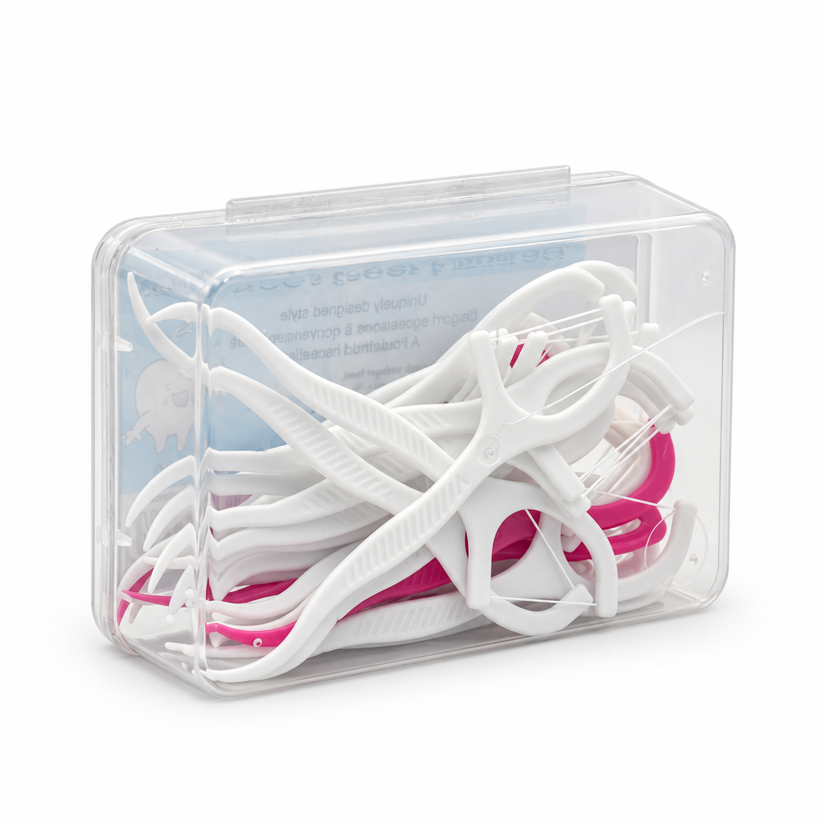 Dental Floss Picks with Toothpick 30 PCS - أعواد خيط أسنان مع طرف لتنظيف الأسنان  ٣٠ قطعة