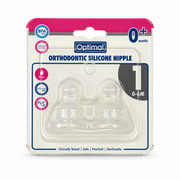 Optimal Orthodontic Silicone Nipple 0–6 Months - أوبتيمال حلمة رضاعة سيليكون بتصميم تقويمي من الولادة حتى ٦ أشهر