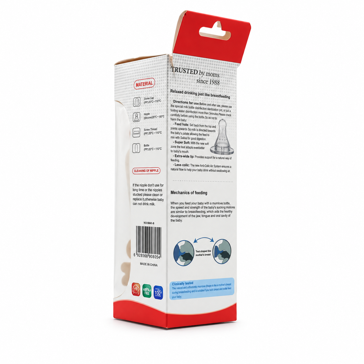 Mumlove Narrow Neck Anti-Colic Feeding Bottle 12+ Months – 300 ml - مام لوف رضاعة ضيقة العنق مضادة للمغص من عمر ١٢ شهرًا – ٣٠٠ مل