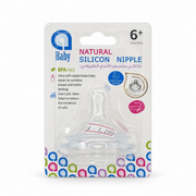 aBaby Natural Silicone Nipple - إيه بيبي حلمة رضاعة سيليكون بشكل الثدي الطبيعي