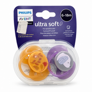 Philips Avent Ultra Soft Pacifier 6–18 Months - فيليبس أفنت ألترا سوفت لهاية لعمر ٦ إلى ١٨ شهرًا