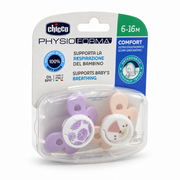 Chicco PhysioForma Comfort Silicone Pacifier 6–16 Months - شيكو فيزيوفورما كومفورت لهاية سيليكون لعمر ٦ إلى ١٦ شهرًا
