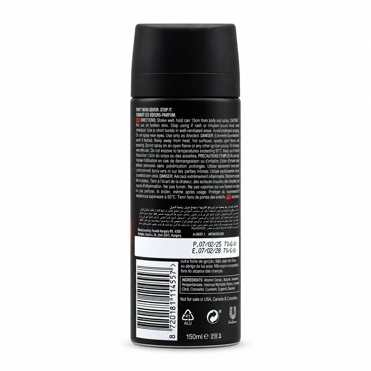 AXE Musk Deodorant Body Spray 150 ml - أكس مسك بخاخ مزيل لرائحة العرق ١٥٠ مل