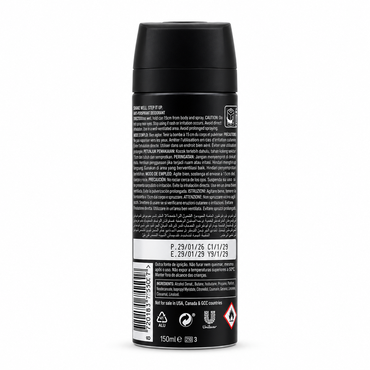 AXE Africa Deodorant Body Spray 150 ml - أكس أفريقيا بخاخ مزيل لرائحة العرق ١٥٠ مل