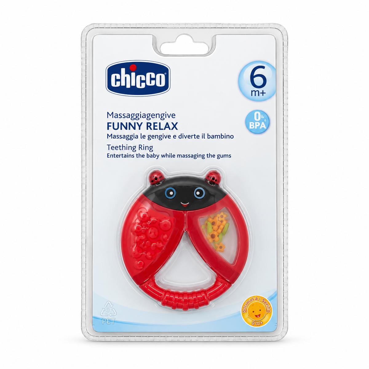 Chicco Funny Relax Teething Ring - شيكو فاني ريلاكس عضاضة أطفال