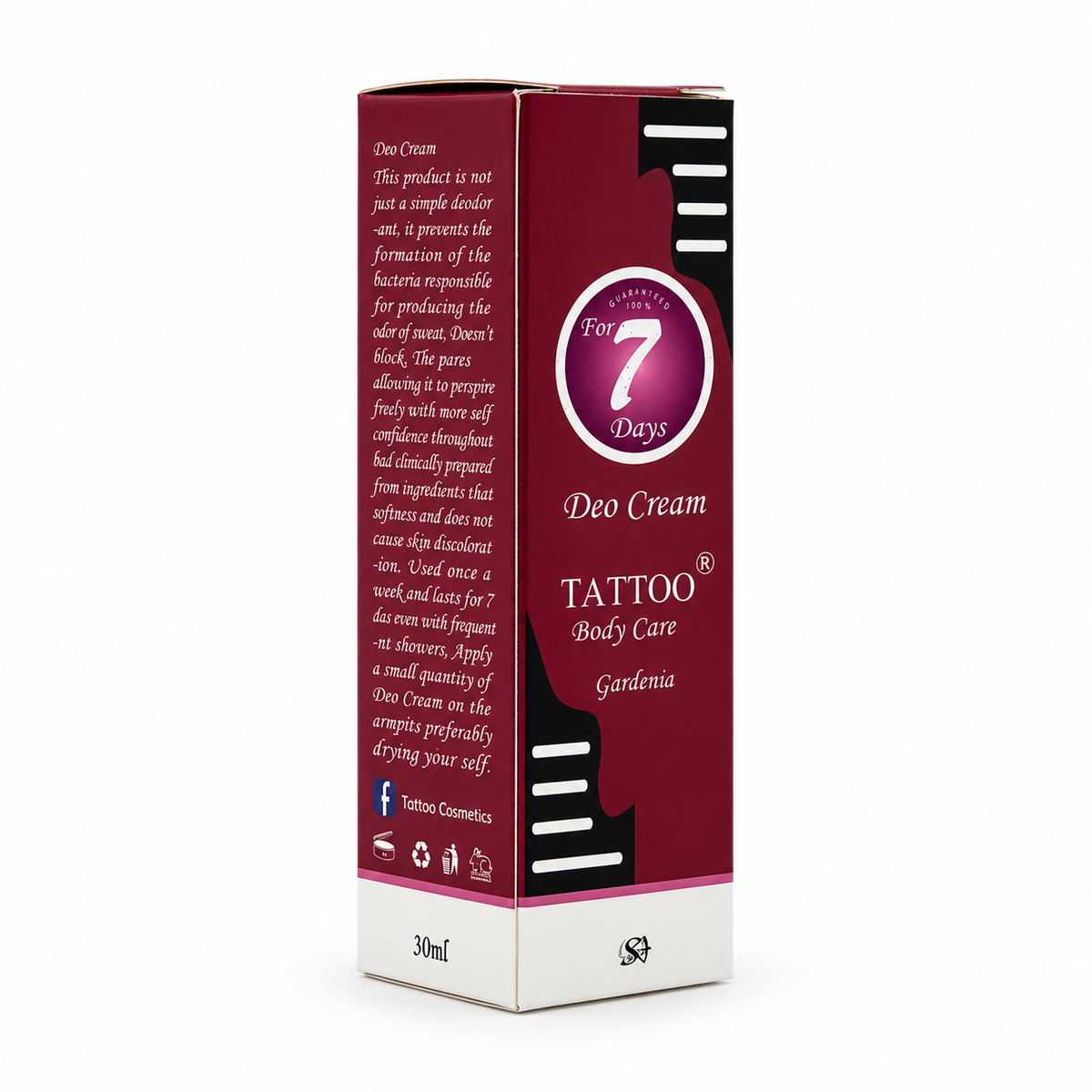 Tattoo Gardenia Deo Cream 30 ml - تاتو جاردينيا كريم مزيل رائحة العرق ٣٠ مل