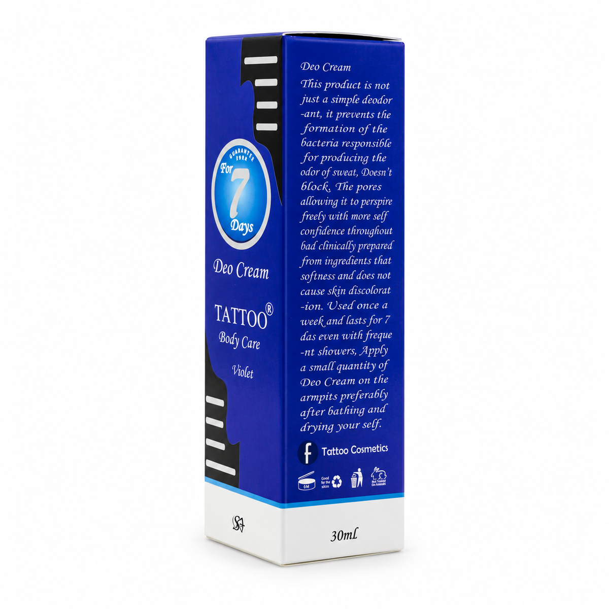 Tattoo Violet Deo Cream 30 ml - تاتو فايوليت كريم مزيل رائحة العرق ٣٠ مل