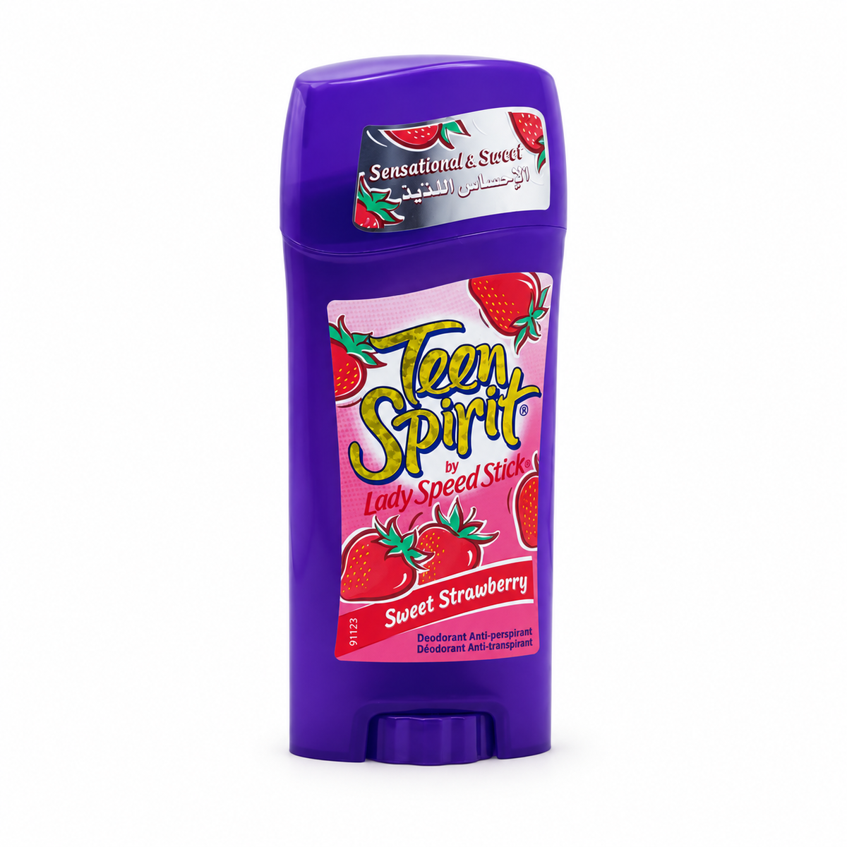 Lady Speed Stick Teen Spirit Sweet Strawberry Antiperspirant Deodorant 65 g - ليدي سبيد ستيك تين سبيريت سويت ستروبيري مضاد للتعرق ومزيل للرائحة ٦٥ غم