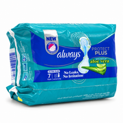 Always Protect Plus Ultra Slim Extra Long Sanitary Pads 7 Pieces - أولويز بروتكت بلس ألترا سليم فوط صحية طويلة جدًا ٧ فوط