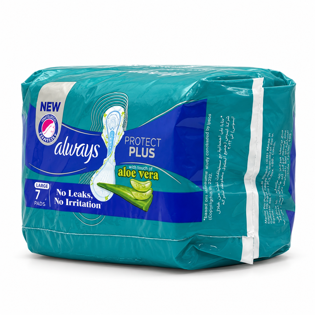 Always Protect Plus Ultra Slim Extra Long Sanitary Pads 7 Pieces - أولويز بروتكت بلس ألترا سليم فوط صحية طويلة جدًا ٧ فوط