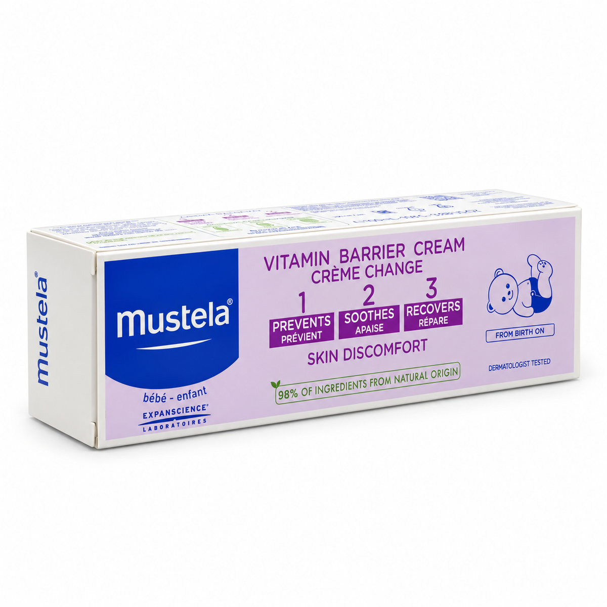 Mustela Vitamin Barrier Cream 100ml - موستيلا كريم الحماية لمنطقة الحفاض ١٠٠ مل
