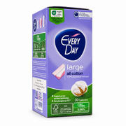 EveryDay Large All Cotton Pantyliners 30 Pieces - إفري داي فوط يومية كبيرة بسطح قطني ٣٠ فوطة