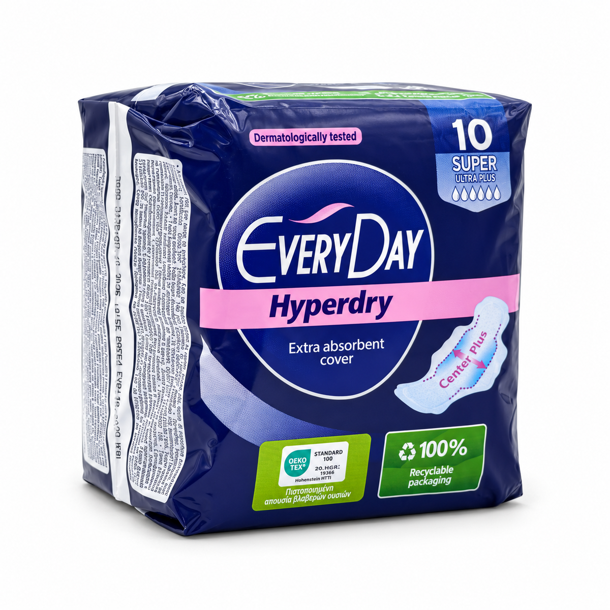 EveryDay Hyperdry Super Ultra Plus Sanitary Pads - إفري داي هايبر دراي سوبر ألترا بلس فوط صحية رفيعة بالأجنحة