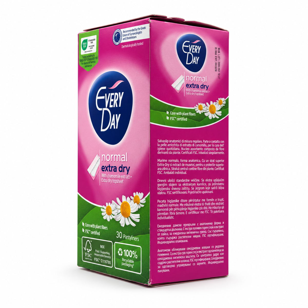 EveryDay Normal Extra Dry Pantyliners 30 Pieces - إفري داي نورمال إكسترا دراي فوط يومية بالمقاس العادي ٣٠ فوطة