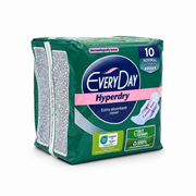 EveryDay Hyperdry Normal Ultra Plus Sanitary Pads 10 Pieces - إفري داي هايبر دراي نورمال ألترا بلس فوط صحية بالأجنحة مقاس عادي ١٠ فوط