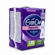 EveryDay Hyperdry XL Extra Long Ultra Plus Sanitary Pads 10 Pieces - إفري داي هايبر دراي إكس إل إكسترا لونغ ألترا بلس فوط صحية طويلة جدًا ١٠ فوط