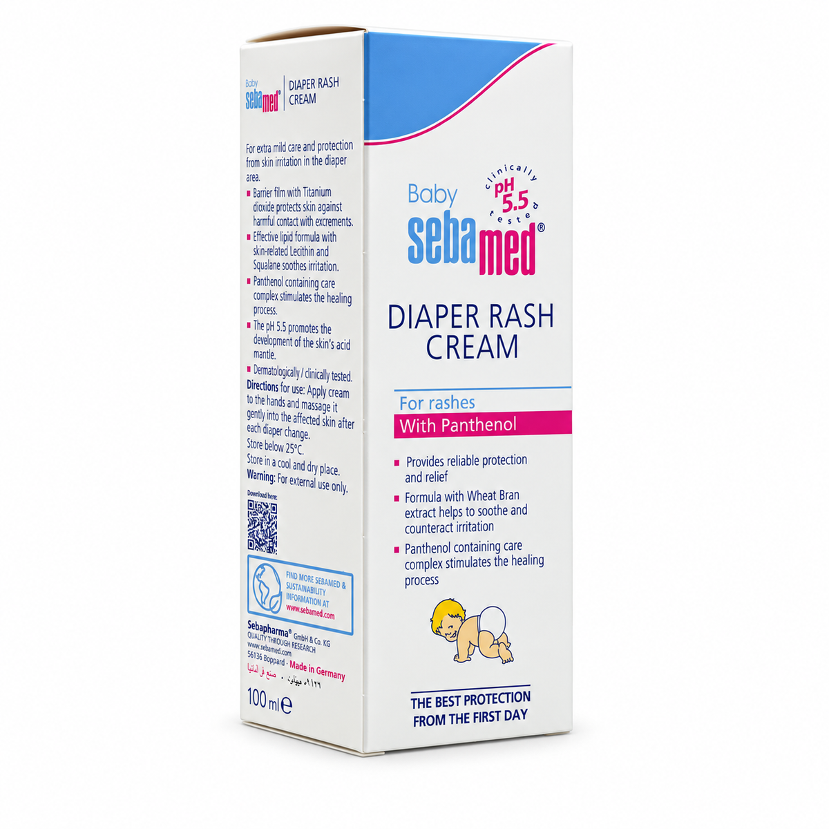 Sebamed Baby Diaper Rash Cream 100ml - سيباميد بيبي كريم طفح الحفاض ١٠٠ مل