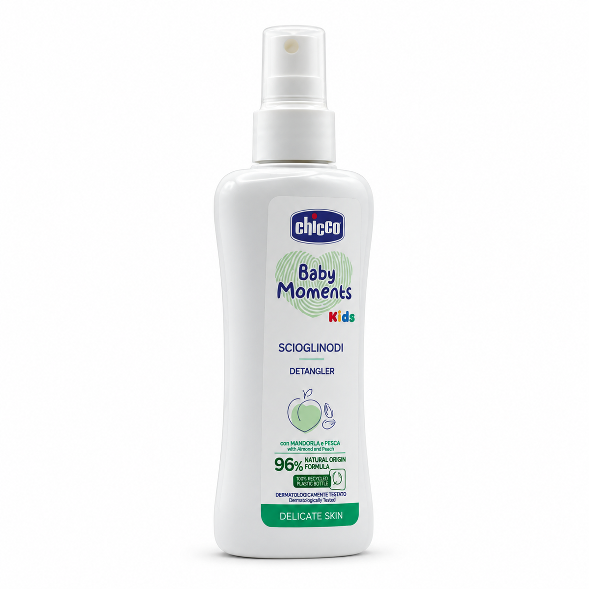 Chicco Baby Moments Kids Detangler 200ml - شيكو بيبي مومنتس كيدز بخاخ فك تشابك الشعر للأطفال ٢٠٠ مل