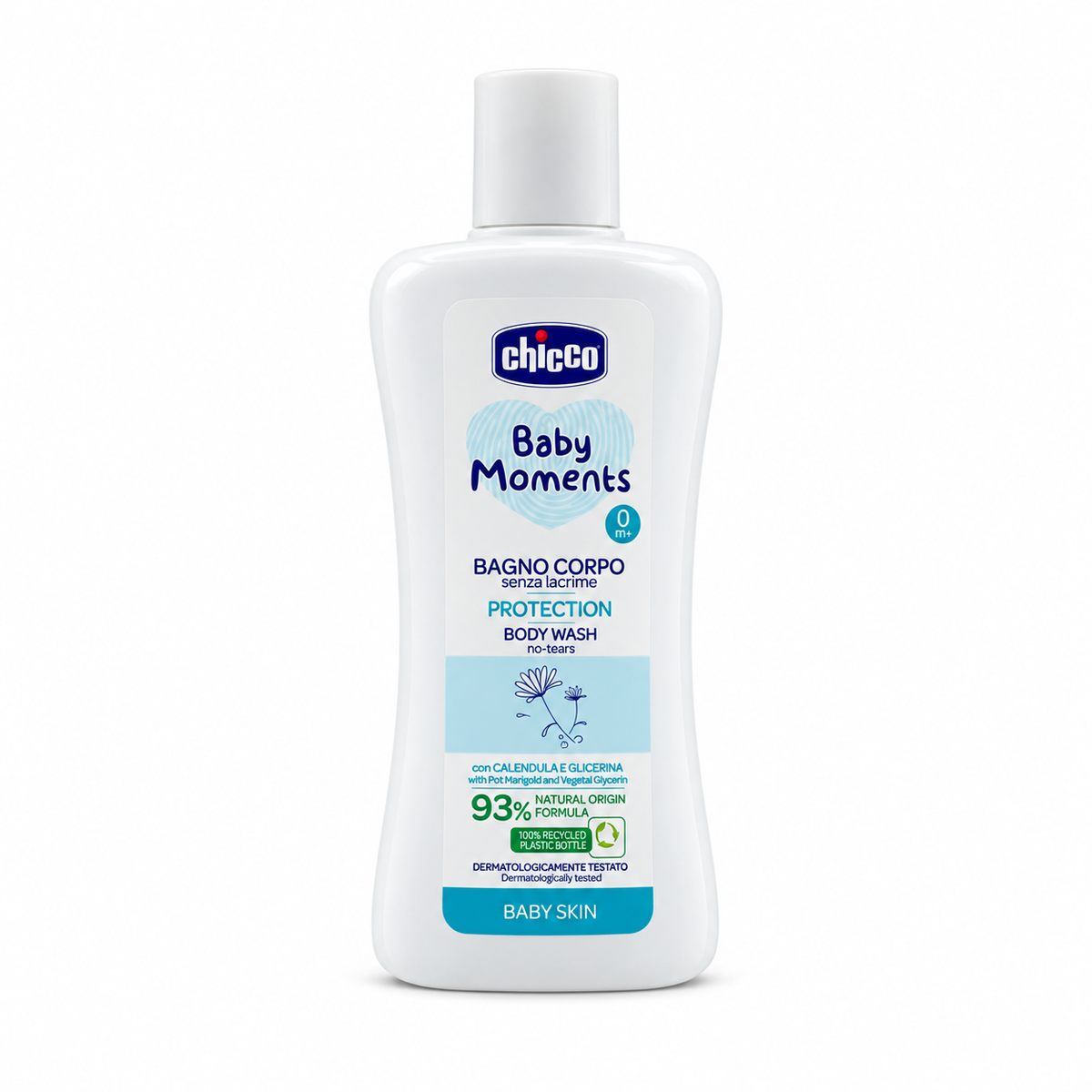 Chicco Baby Moments Protection No-Tears Body Wash 200ml - شيكو بيبي مومنتس بروتكشن غسول جسم للأطفال دون دموع ٢٠٠ مل