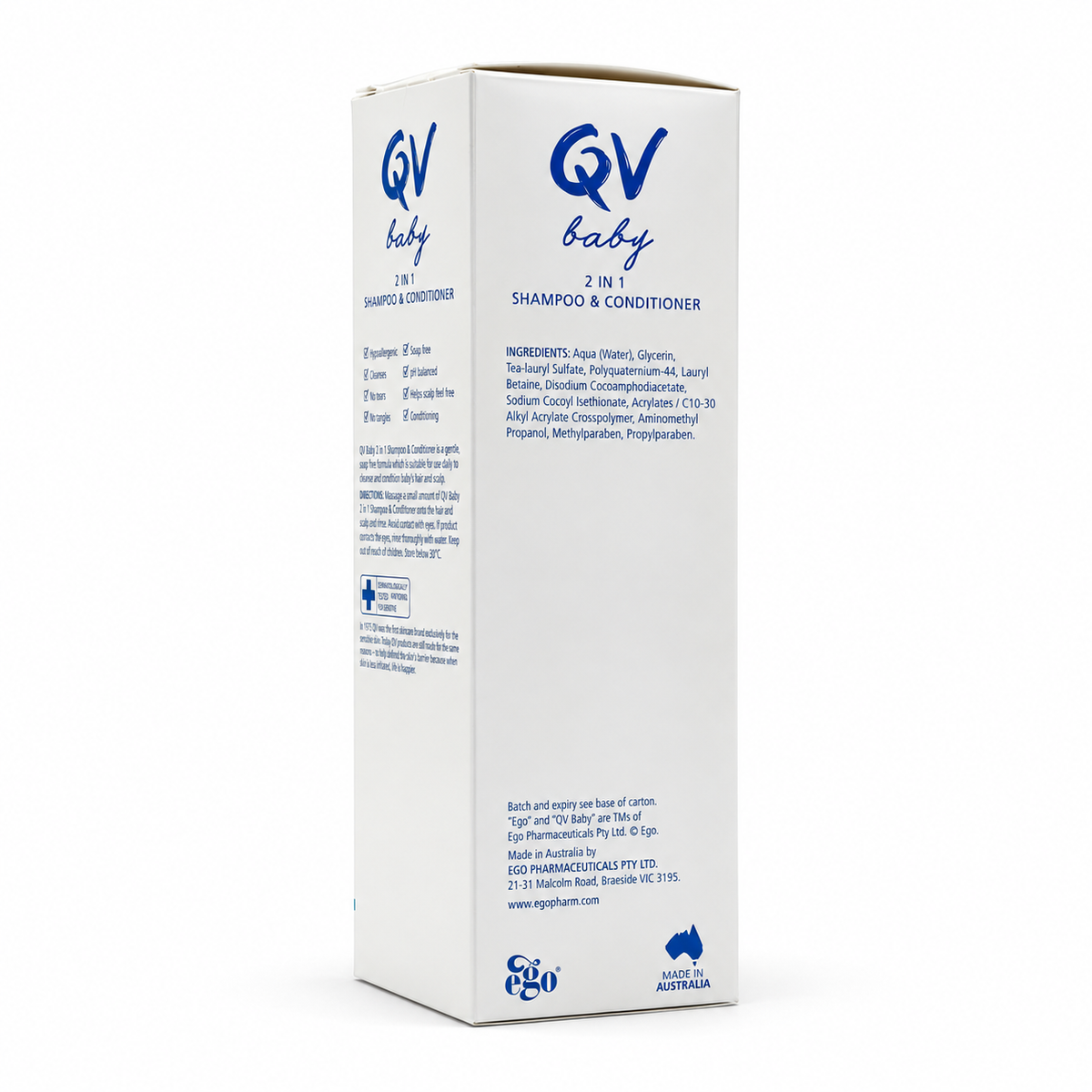 QV Baby 2 in 1 Shampoo & Conditioner 200g - كيو في بيبي شامبو وبلسم ٢ في ١ للأطفال ٢٠٠ غرام