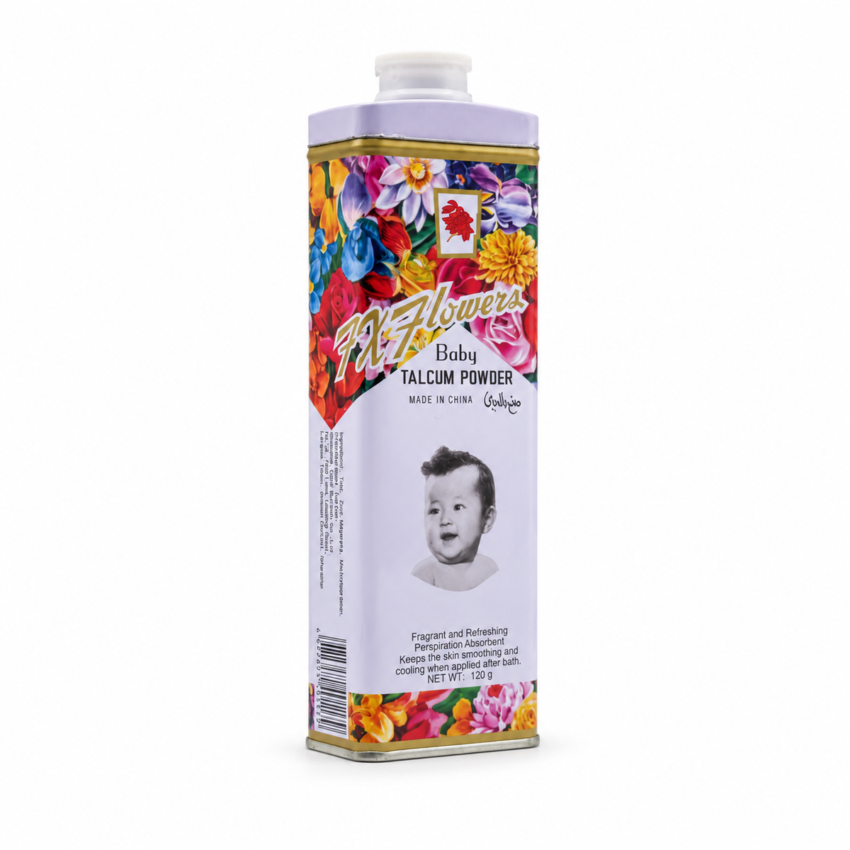 Flowers Baby Talcum Powder 120g - فلاورز بودرة تلك للأطفال ١٢٠ غرام