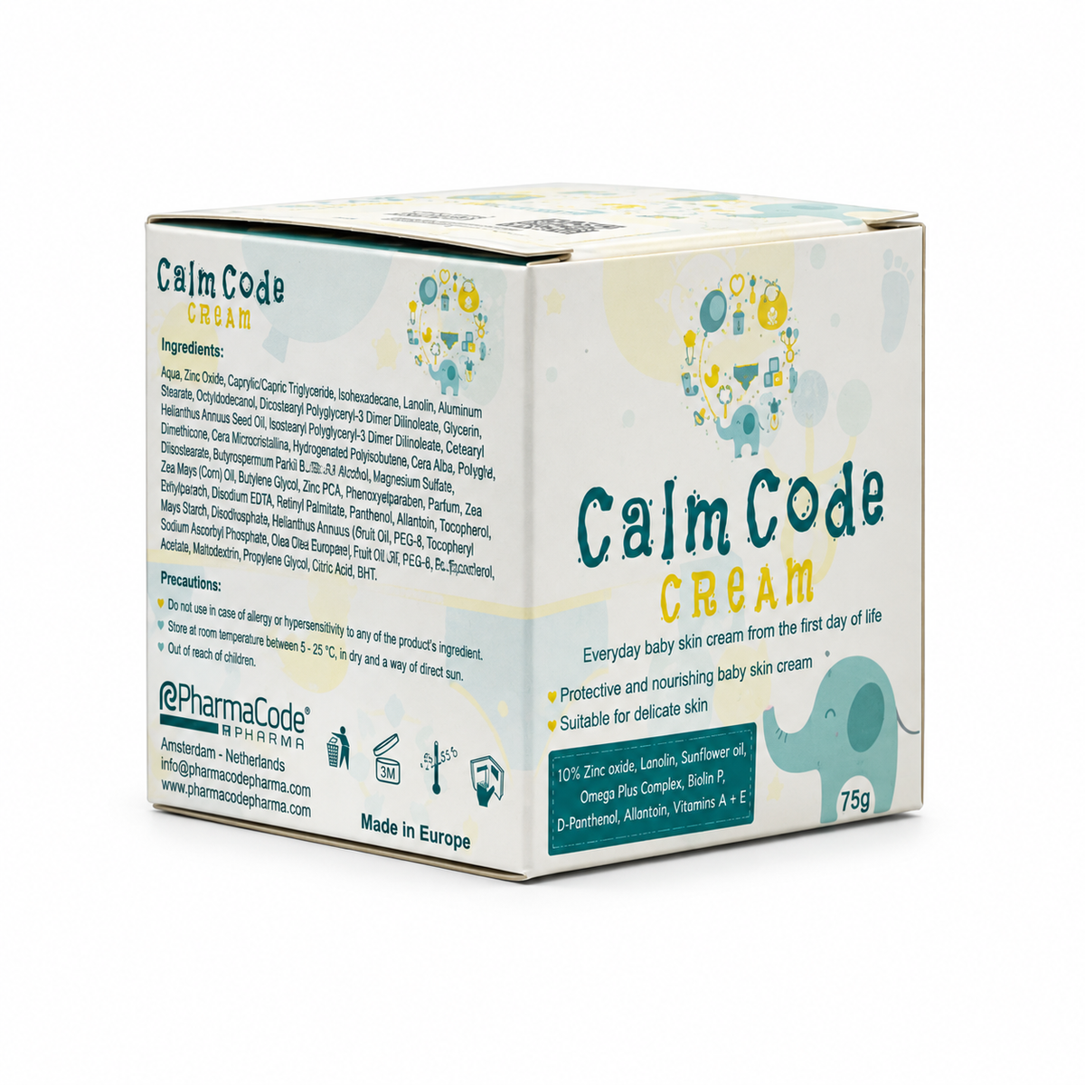 Calm Code Baby Cream 75g - كالم كود كريم للعناية ببشرة الأطفال ٧٥ غرام