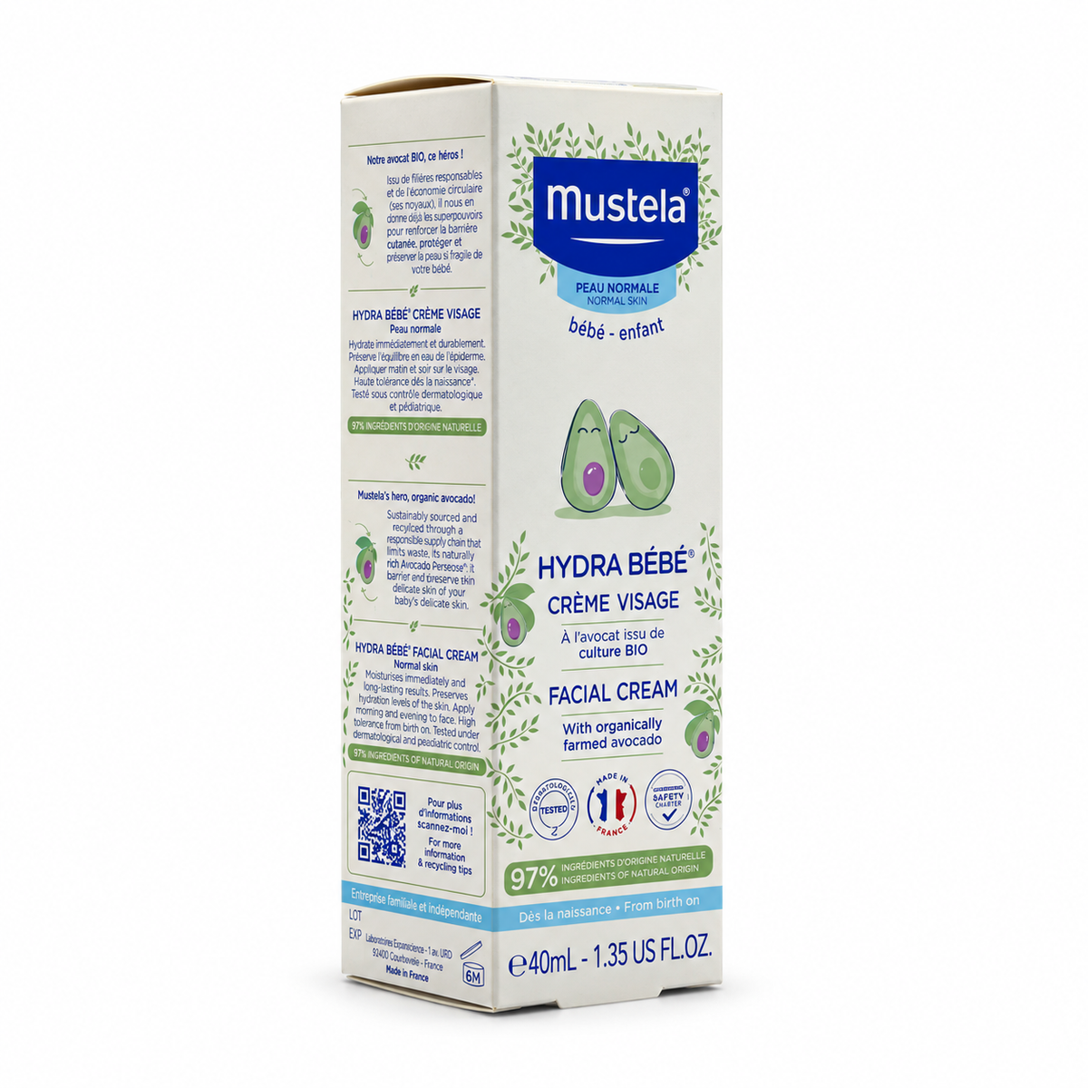 Mustela Hydra Bébé Facial Cream 40ml - موستيلا هيدرا بيبي كريم الوجه ٤٠ مل