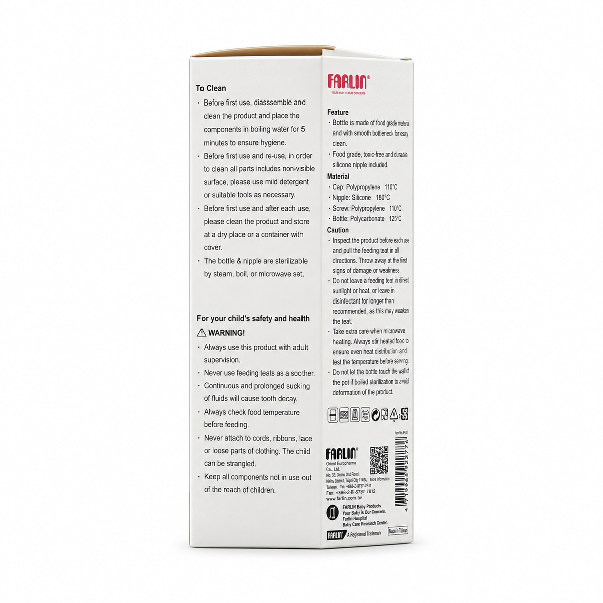 FARLIN Natural Feeding Bottle Standard Neck 6 Months+ 300 ml- فارلين ناتشورال رضاعة برقبة قياسية  لعمر ٦ أشهر فما فوق ٣٠٠ مل