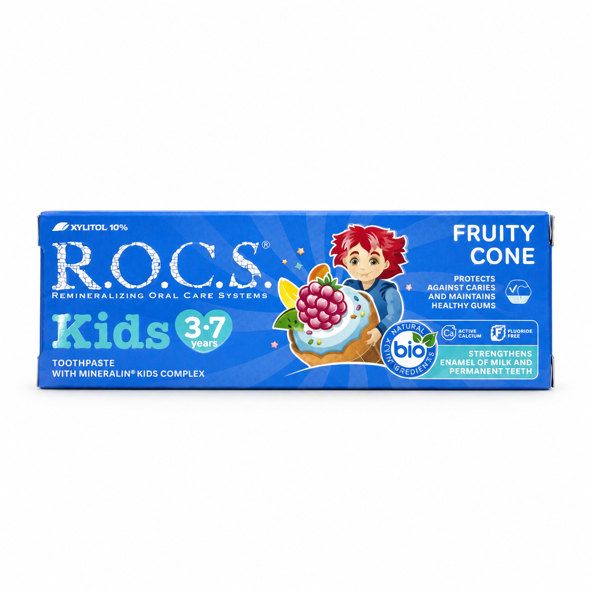 R.O.C.S. Kids Fruity Cone Toothpaste 3–7 Years 45 g - روكس كيدز فروتي كون معجون أسنان للأطفال من ٣ إلى ٧ سنوات ٤٥ غرام