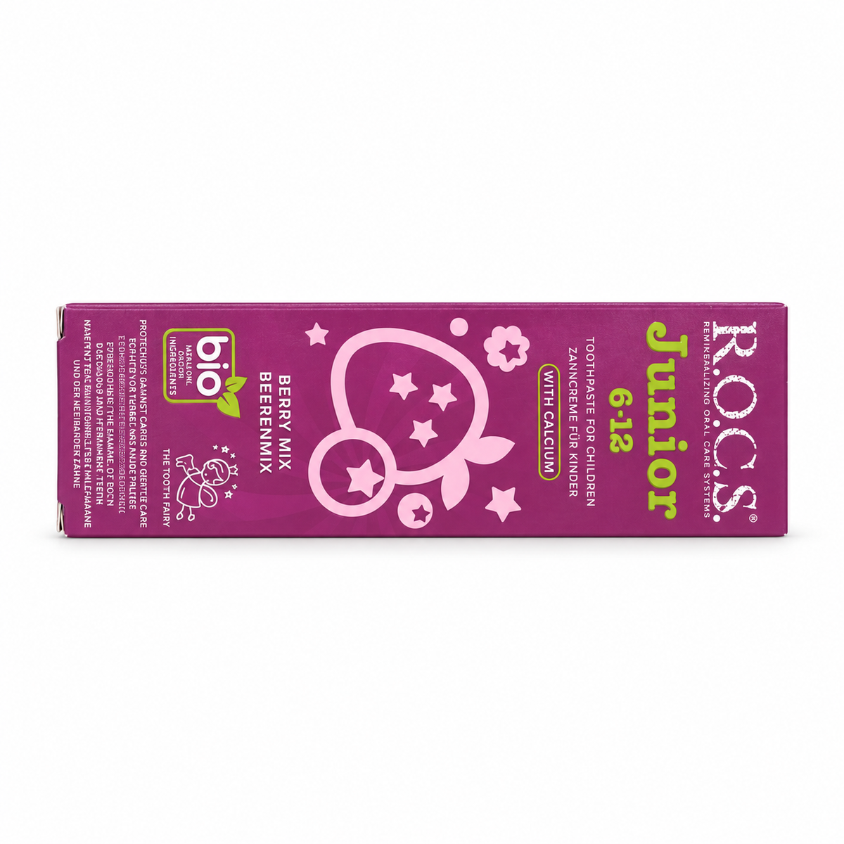 R.O.C.S. Junior Berry Mix Toothpaste 6–12 Years 74g-  روكس جونيور معجون أسنان بمزيج التوت للأطفال من ٦ إلى ١٢ سنة 74 غرام