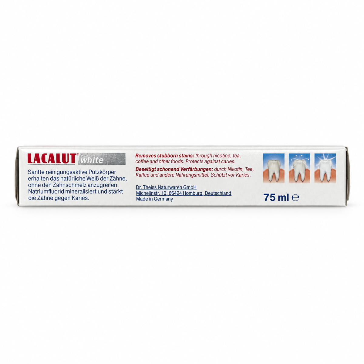 Lacalut White Toothpaste 75 ml - لاكالوت وايت معجون أسنان مبيض ٧٥ مل